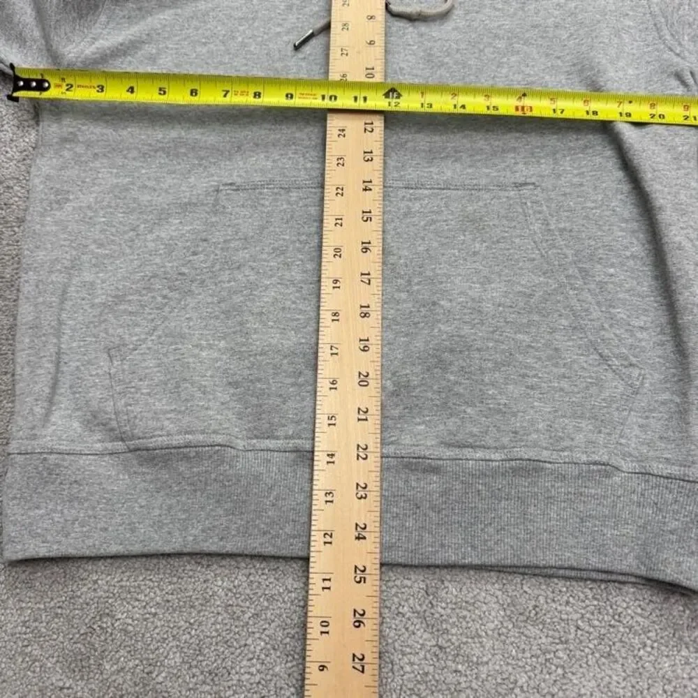 Champion Hoodie Pullover Sweatshirt Men Medium Gray Fleece Pocket Outdoor Active